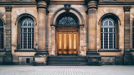 Majestic Entrance to a Historic Building