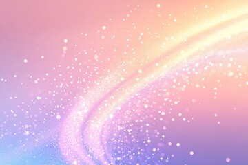 Obraz premium Pastel rainbow swirl with sparkling particles
