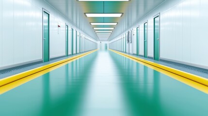 Obraz premium Interior of a modern factory, clean and organized production line