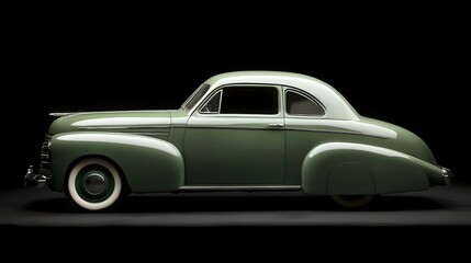 Obraz premium Classic 1948 Pickup Truck with a Retro Streamlined Shape
