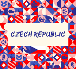 The Czech Republic Independence Day abstract banner