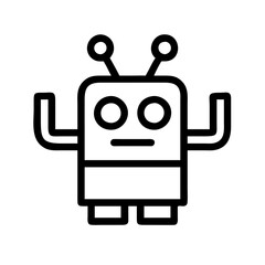 Robot line icon