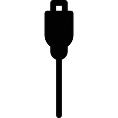 Simple vector icon usb cable