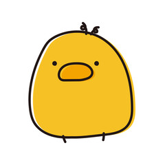 まんまるひよこ天パ © てがきっず
