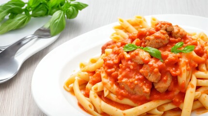 トマトソースペンネ