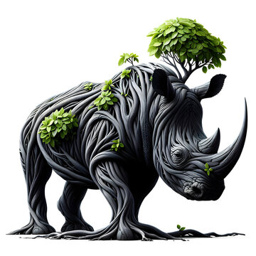 Rhino Tree Illustration