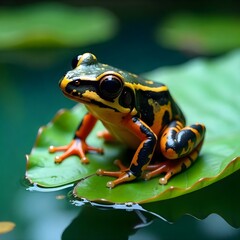 Fototapeta premium frog on the ground