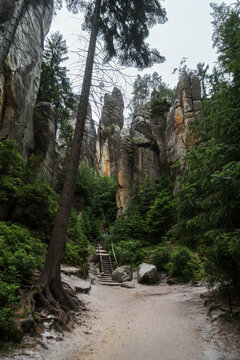 Adrspach-Teplice rocks (City of rocks), Adrspach, Hradec Kralove, Czech Republic