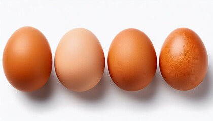Egg collection isolated on clean backgrounds, highlighting natural aesthetics and versatility for food ads, packaging, and educational themes