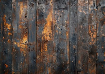 Obraz premium Rusty metal panel texture with weathered and corroded surface Generative AI