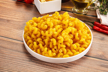 Italian cuisine - dry cellentani pasta