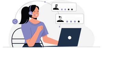 Telecaller Call Center Illustration