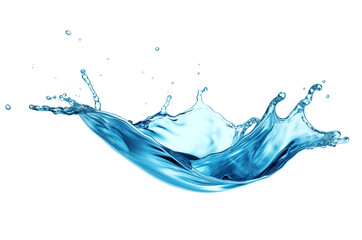 blue water splash isolated on white background. Water splash