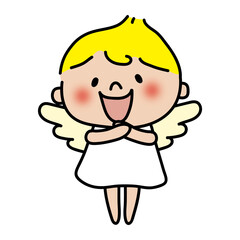 Fototapeta premium 羽根を広げている天使