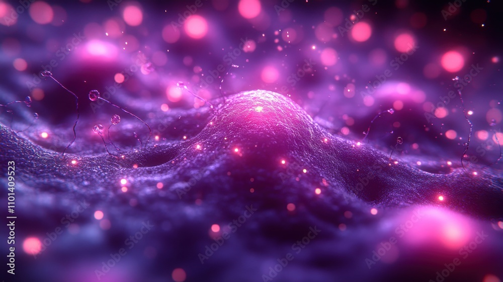 Wall mural a purple background with a pink blob in the middle. generative ai