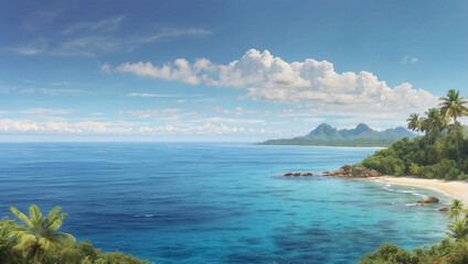 Fototapeta premium Tranquil Ocean Horizon
