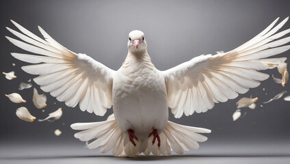 Obraz premium White Dove in Flight