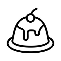 Caramel pudding outline icon