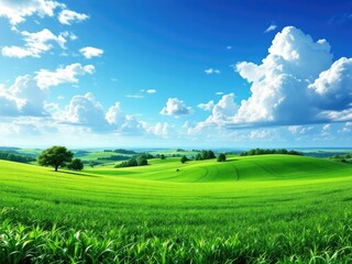 Expansive mowed field, Sibiu, Romania, 2021. AI-enhanced panorama.