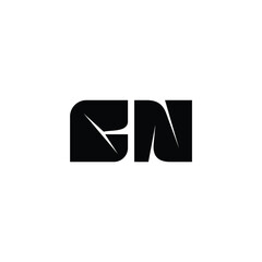 GN monogram logo design letter text name symbol monochrome logotype alphabet character simple logo
