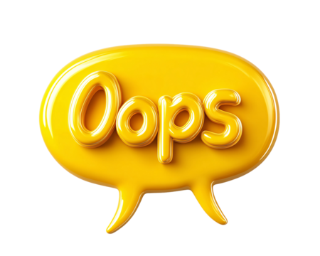 a yellow speech bubble with words