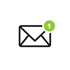 New email notification icon template vector illustration