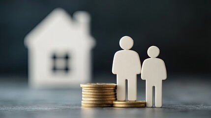 Family-focused investment concept background for showcasing wealth building and family values, print for National Financial Awareness Day