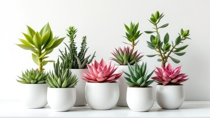Obraz premium Sun-drenched succulents, urban jungle oasis.