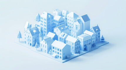 Fototapeta premium 3d render of a building