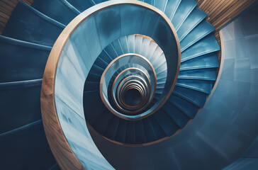 Obraz premium spiral staircase in a staircase