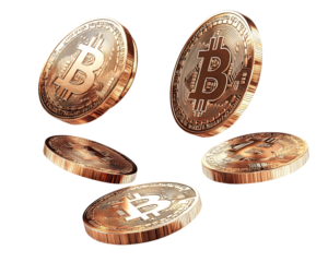 a group of gold coins