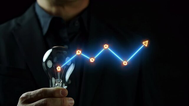 Target and goal business concept. Glowing neon line of fire target icon and smart setting (specific, measurable, achievable, relevant, time-based) for the way of setting goals, objectives and success.