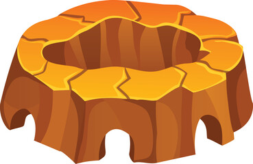 Dried Cracked Orange Terrain