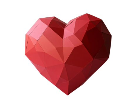 a red heart shaped object