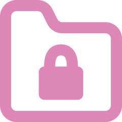 Folder Lock icon logo design