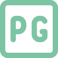 Pg-Movie-Rating icon logo design