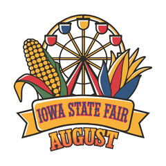 Iowa State Fair Ferris Wheel Logo
