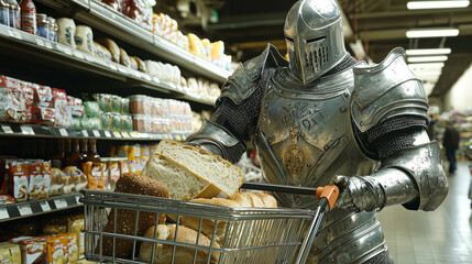 A Medieval Knight in Modern Times, Grocery Shopping