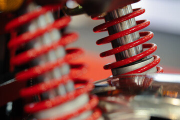 New motorcycle red front suspension