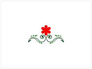 Flower and tree logo design , vector , illustration and isolate template which contain a brand name or identity .