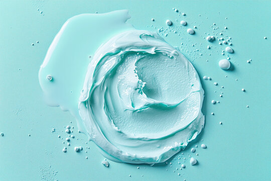 Acne Treatment with Dapsone Gel for Redness and Rough Texture, Light Teal-Blue Calm Background