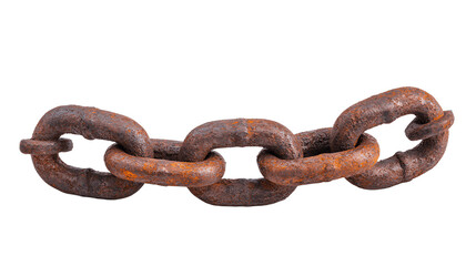 Rusty Chain on Transparent Background
