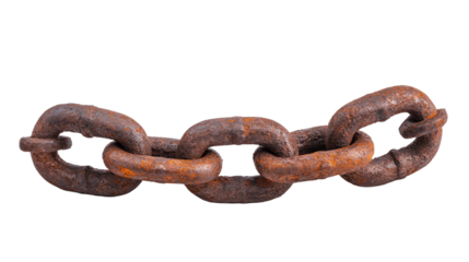 Rusty Chain on Transparent Background