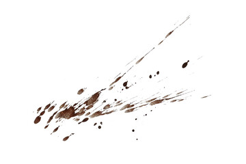 mud splash isolated transparency background..
