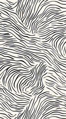 A bold and minimalistic zebra print pattern featuring clean black lines on a white background. The design is eye-catching and versatile, suitable for graphic elements, stickers, or art prints. Simple 