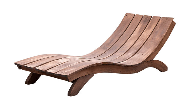 Sun Lounger on Transparent Background
