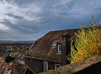 Herbstlicher Blick auf die Oberstadt Dächer