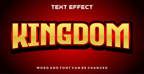 Naklejka premium Kingdom editable text effect