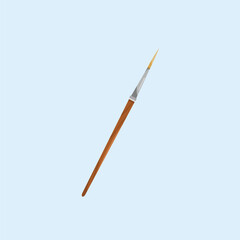 Naklejka premium rigger paint brush icons, artist items in drawing in flat style, suitable for posters and web icons