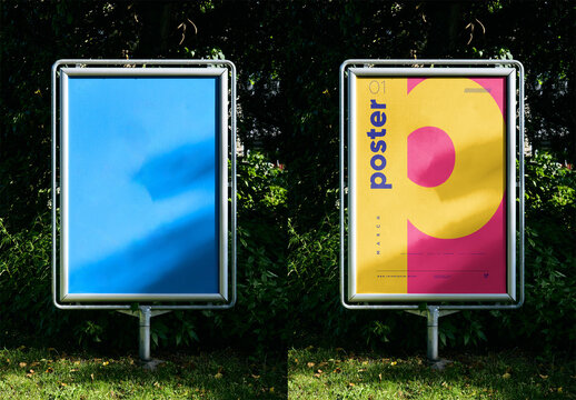 Mockup Of Vertical Customized Poster By Hedge